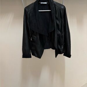 Sleek Black Leather Jacket